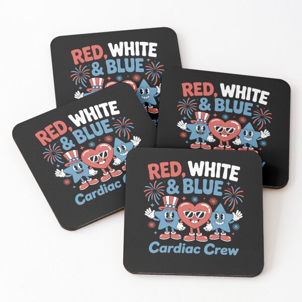 Item preview, Red White Blue Cardiac Crew Cardiology Cath Lab 4th Of July designed and sold by brynatshop.