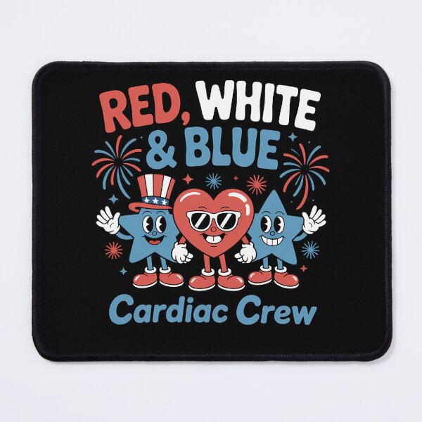 Item preview, Red White Blue Cardiac Crew Cardiology Cath Lab 4th Of July designed and sold by brynatshop.