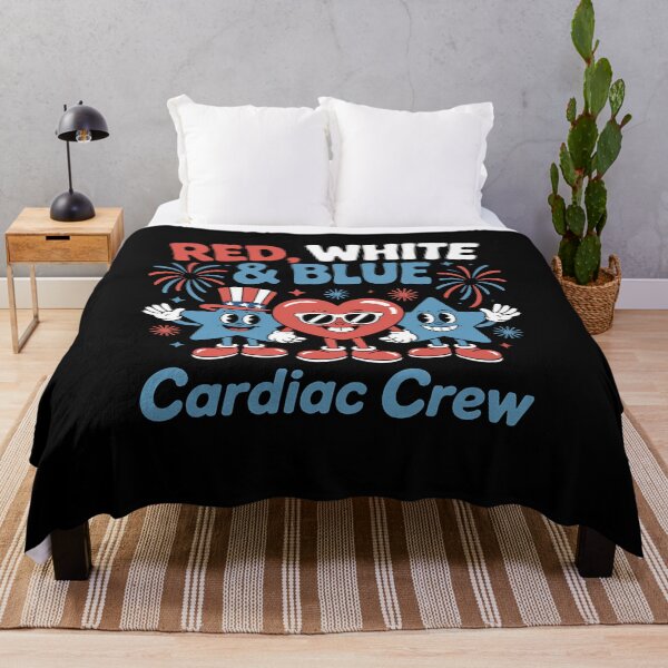 Item preview, Red White Blue Cardiac Crew Cardiology Cath Lab 4th Of July designed and sold by brynatshop.