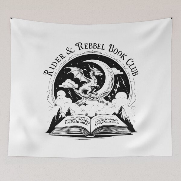 Item preview, Fourth Wing- Rider & Rebel Book Club designed and sold by GraphiQTees.