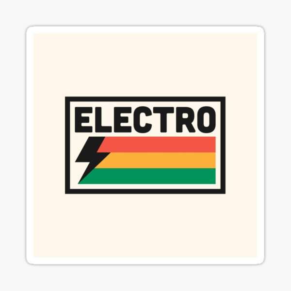 Item preview, Electro Music Logo with Bold Text and Stripes designed and sold by darkskinbender.