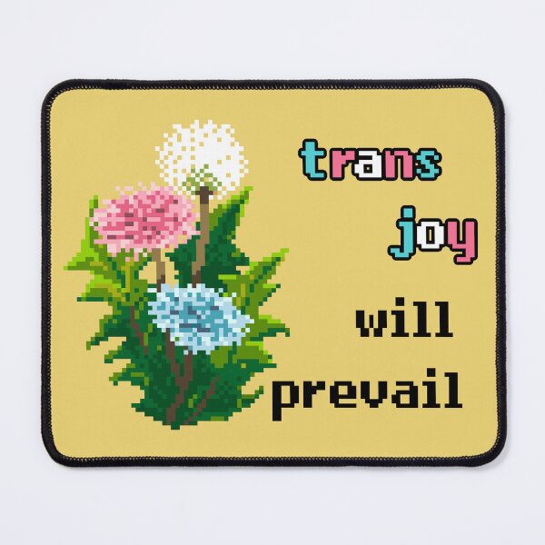Item preview, Trans Joy Will Prevail – Pixel Dandelions Affirmation Art designed and sold by Studio August.