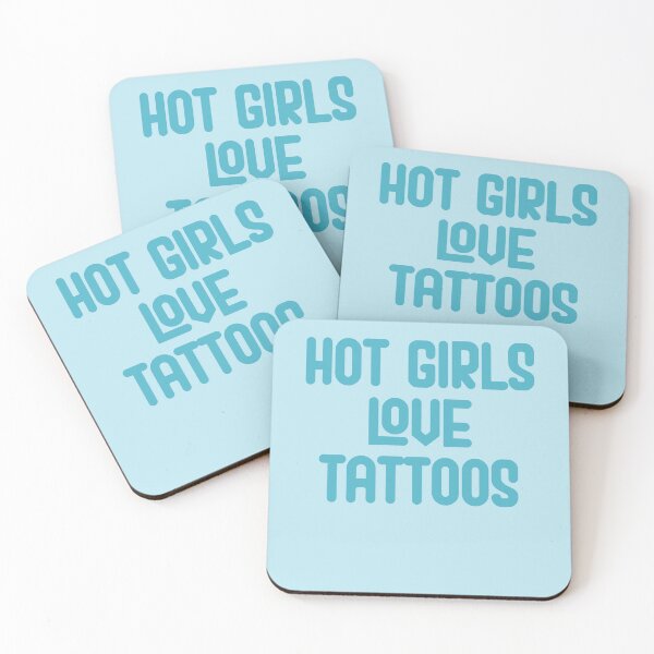 Item preview, Hot Girls Love Tattoos - Red Bold Text designed and sold by Chubuter.