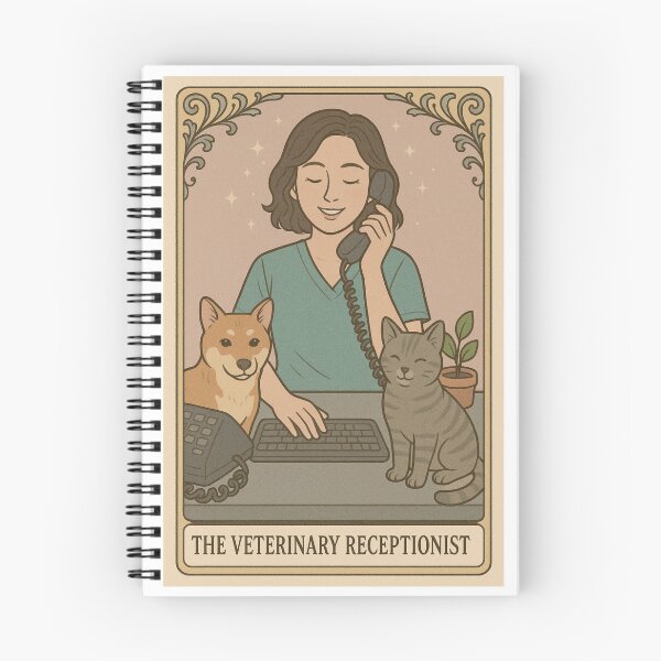 Item preview, The Veterinary Receptionist Tarot Sticker Design  designed and sold by Made By Meg .
