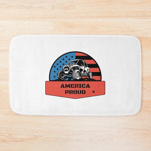 Item preview, America Proud red white and blue with a 4 wheel wheeler truck designed and sold by adesignworld.