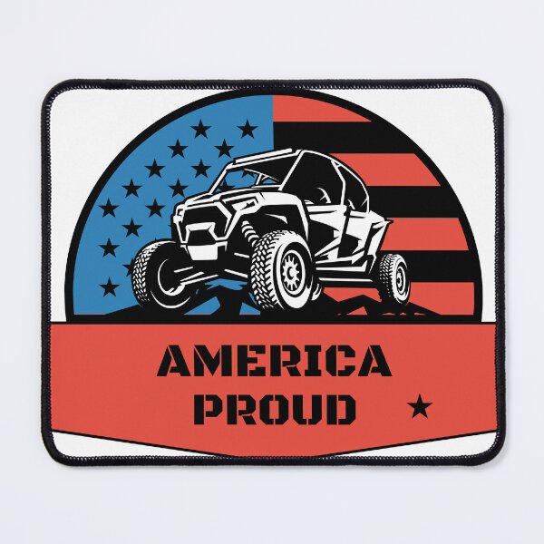 Item preview, America Proud red white and blue with a 4 wheel wheeler truck designed and sold by adesignworld.