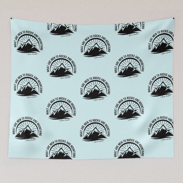 Item preview, What Are Men to Rocks and Mountains: Jane Austen Quote (in Black) designed and sold by Nicola Delacoeur.