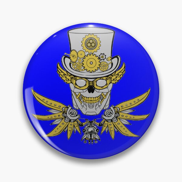 Item preview, Steampunk Jolly Roger (Blue) designed and sold by MurpheusTech.