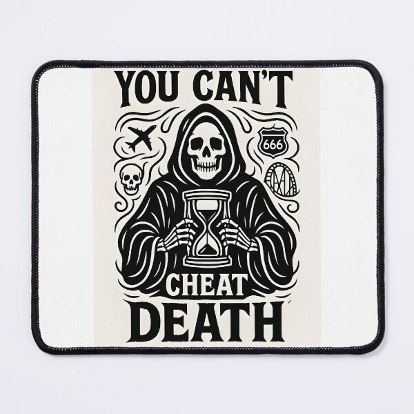 Item preview, You Can’t Cheat Death – Grim Reaper Line Art  designed and sold by DeadFrame.