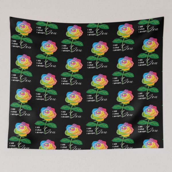 Item preview, I see you I love you I accept you rainbow rose pride month!  designed and sold by Viran-Designs.