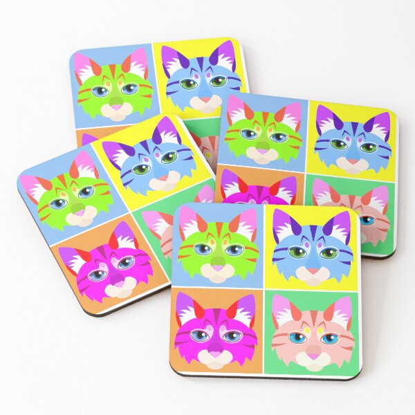 Item preview, Colorful Cats designed and sold by FaunafayShop.