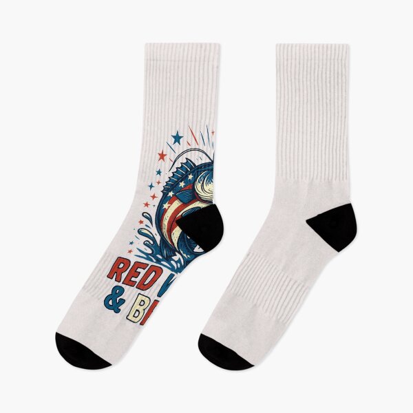 Item preview, Patriotic Red White & Bruh America Fish Fishing 4th Of July designed and sold by MOHITSALVI.