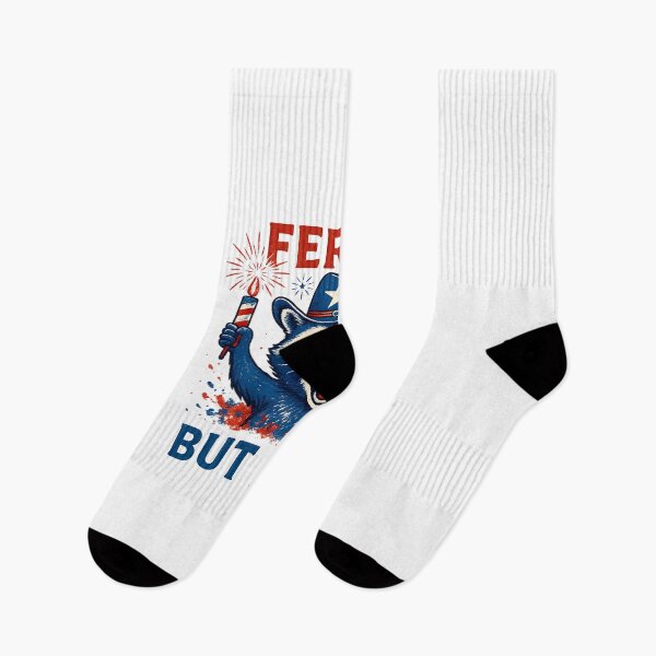Item preview, Racoon Face In Hat US Flag Colors Feral But Free 4th of July designed and sold by MOHITSALVI.