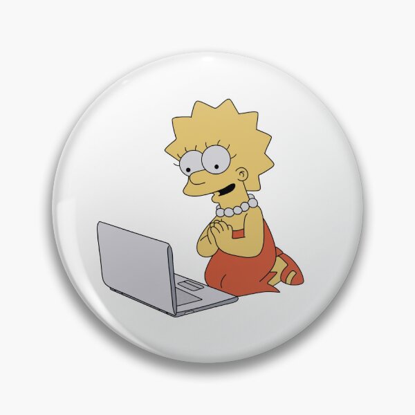Item preview, Lisa Simpson en su computadora designed and sold by WillowTreeArt.