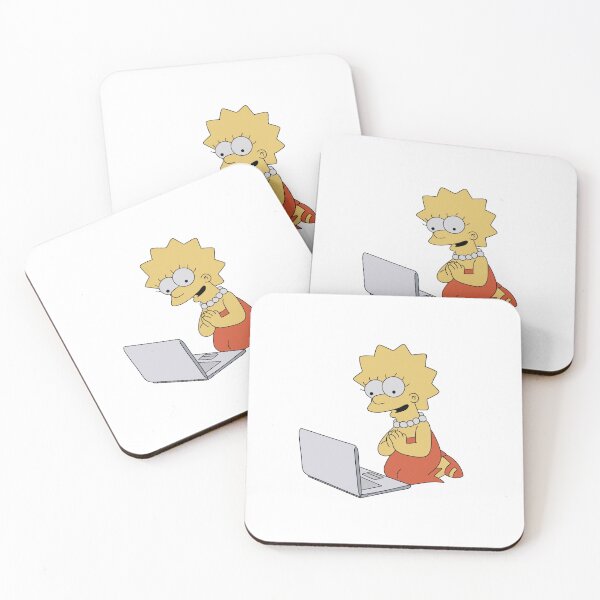 Item preview, Lisa Simpson On Her Computer designed and sold by WillowTreeArt.
