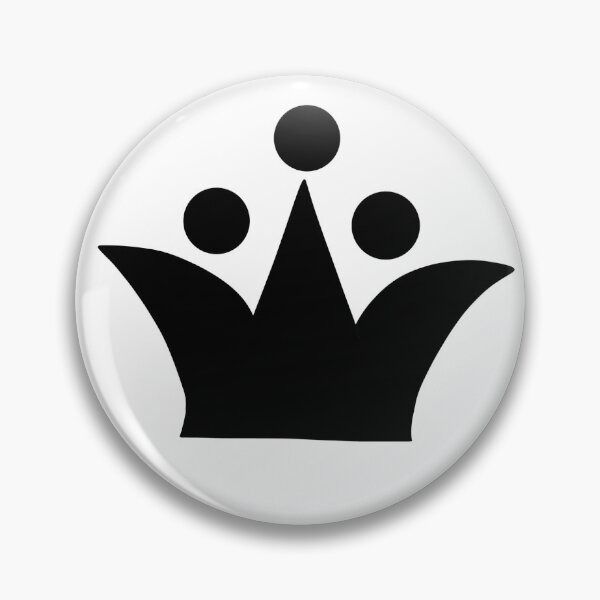 Item preview, Black crown chess core designed and sold by FancyCrow Arts.