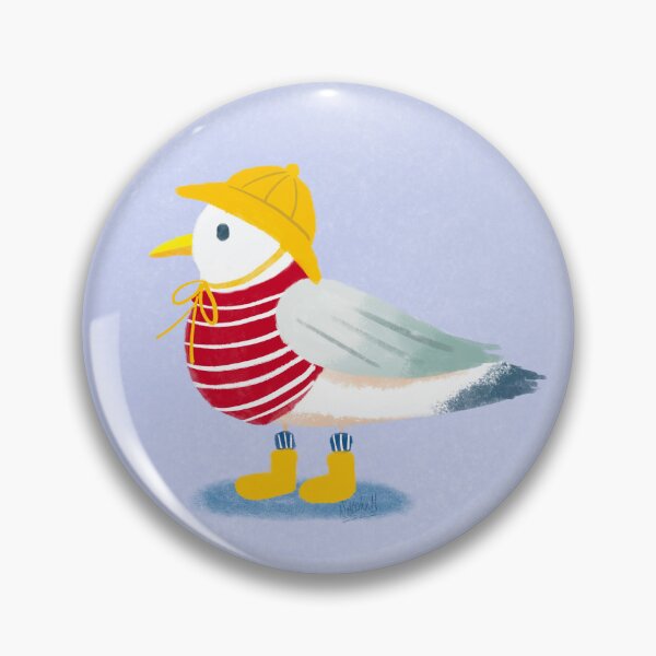 Item preview, Cute Seagull in rain coat, rain boots, and cozy hat, cozy design designed and sold by Natasha May Design.
