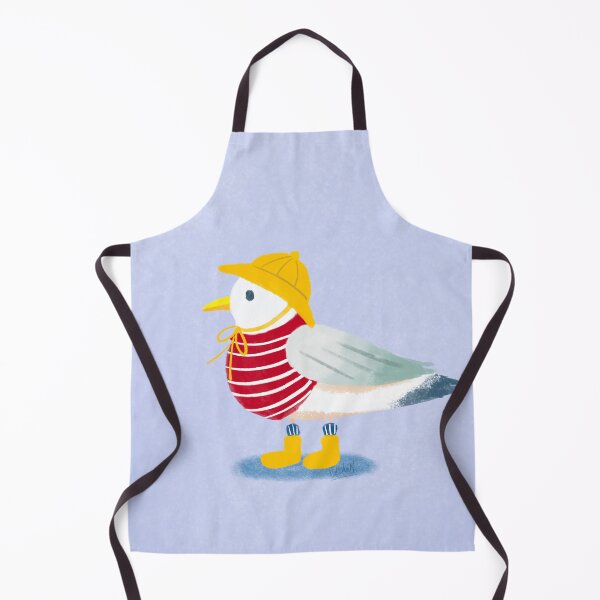 Item preview, Cute Seagull in rain coat, rain boots, and cozy hat, cozy design designed and sold by Natasha May Design.