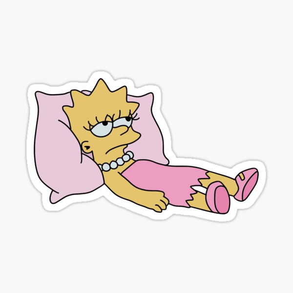 Item preview, Pink Sleepy Lisa Simpson designed and sold by WillowTreeArt.