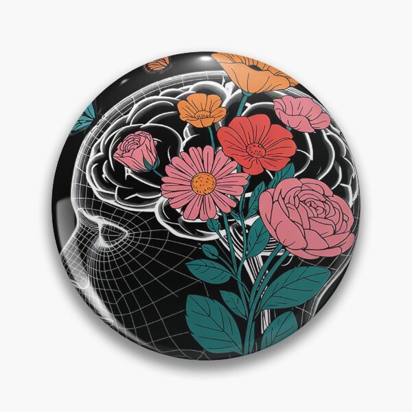 Item preview, Mental Health Matters Floral Brain Tal Health Awareness designed and sold by Nekusa.