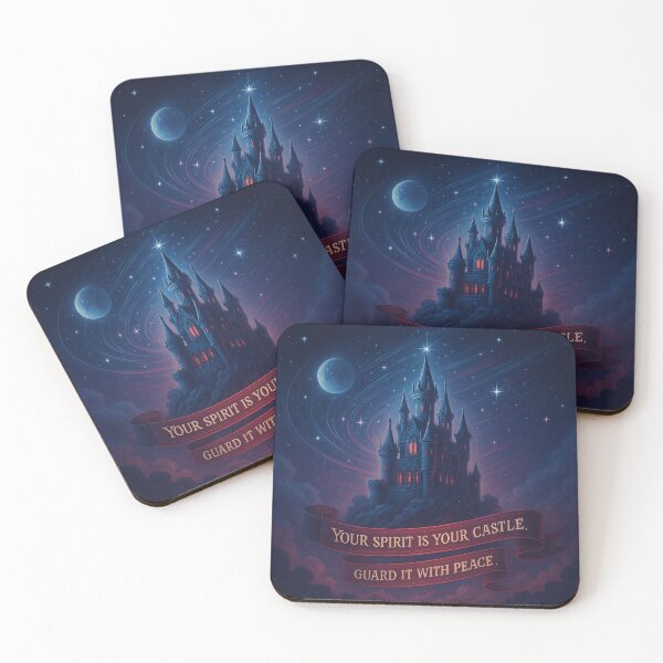 Item preview, Your Spirit Is Your Castle – Celestial Castlecore Quote designed and sold by Neovibe Print.