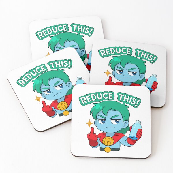 Item preview, Chibi Style Captain Planet "Reduce This!" Sticker designed and sold by Fresh Oshi Pressed.