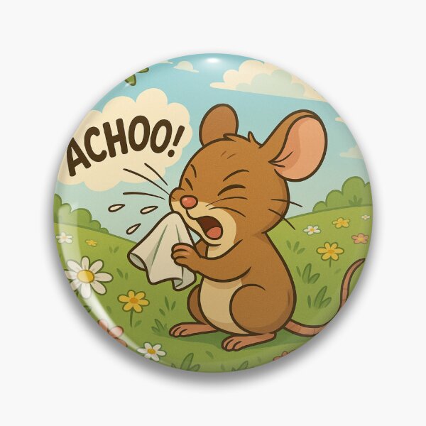 Item preview, Field mouse sneezing in a field cartoon designed and sold by rintintinnnz.