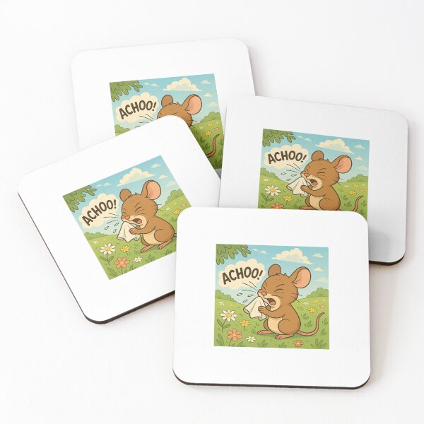 Item preview, Field mouse sneezing in a field cartoon designed and sold by rintintinnnz.
