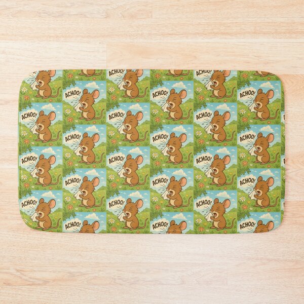 Item preview, Field mouse sneezing in a field cartoon designed and sold by rintintinnnz.