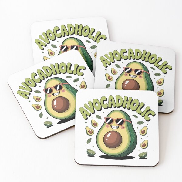 Item preview, Funny Avocado Lover Design – Cute Avocadolic Cartoon with Sunglasses designed and sold by Romeo Fashion.