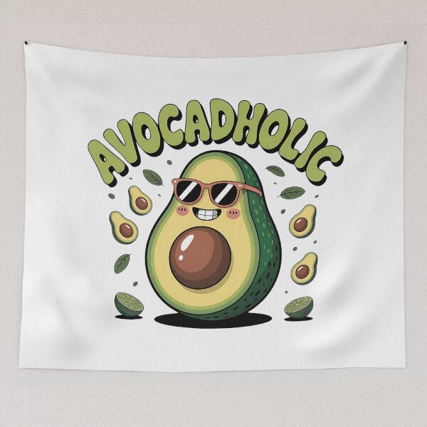 Item preview, Funny Avocado Lover Design – Cute Avocadolic Cartoon with Sunglasses designed and sold by Romeo Fashion.
