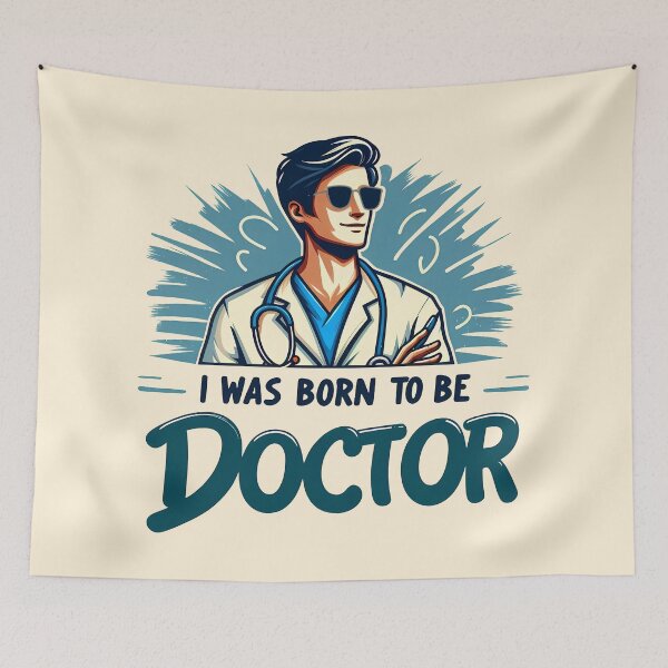 Item preview, I was born to be Doctor, typography designed and sold by maxmaj.