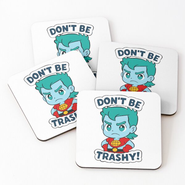 Item preview, Chibi Baby Captain Planet "Don't Be Trashy!" Sticker designed and sold by Fresh Oshi Pressed.