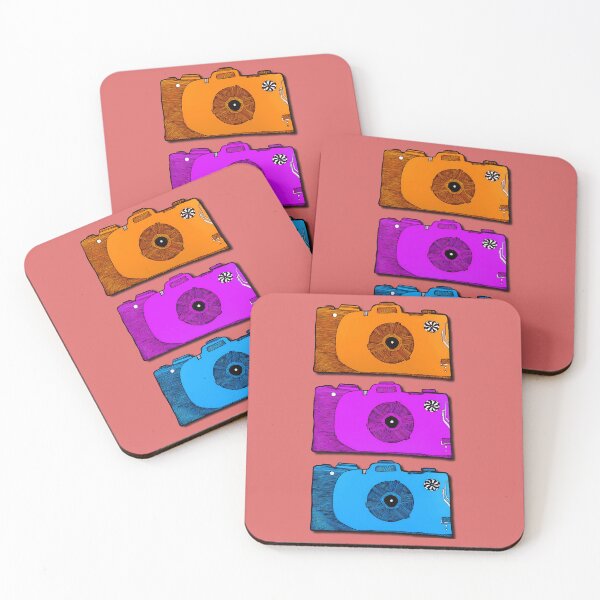 Item preview, Color Pop Vintage Cameras Illustration designed and sold by IlustraConcreto.