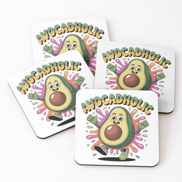 Item preview, Funny Avocado Cartoon Design - Cute Avocadholic Character for Food Lovers & Veggie Fans designed and sold by Romeo Fashion.