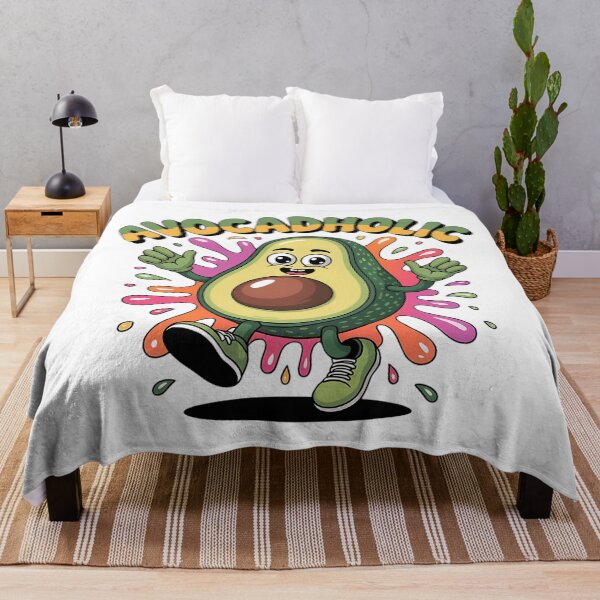 Item preview, Funny Avocado Cartoon Design - Cute Avocadholic Character for Food Lovers & Veggie Fans designed and sold by Romeo Fashion.