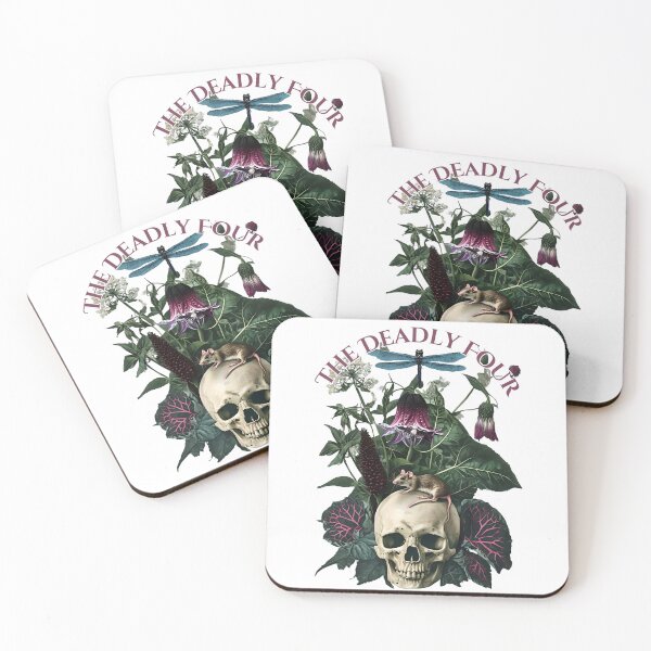 Item preview, The Deadly Four Poison Garden Botanical Illustration designed and sold by CottonandQuill.