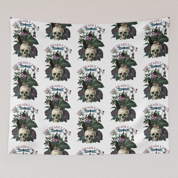 Item preview, The Deadly Four Poison Garden Botanical Illustration designed and sold by CottonandQuill.