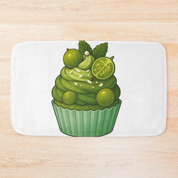 Item preview, Gooseberry Cupcake – Minty Fresh Dessert Illustration designed and sold by Asbiell.