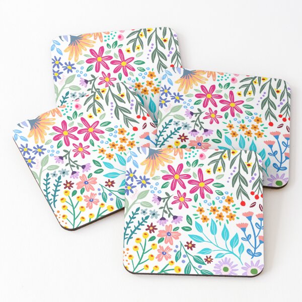 Item preview, Floral Medley Trendy Colorful Spring Summer Flower Pattern designed and sold by Natasha May Design.