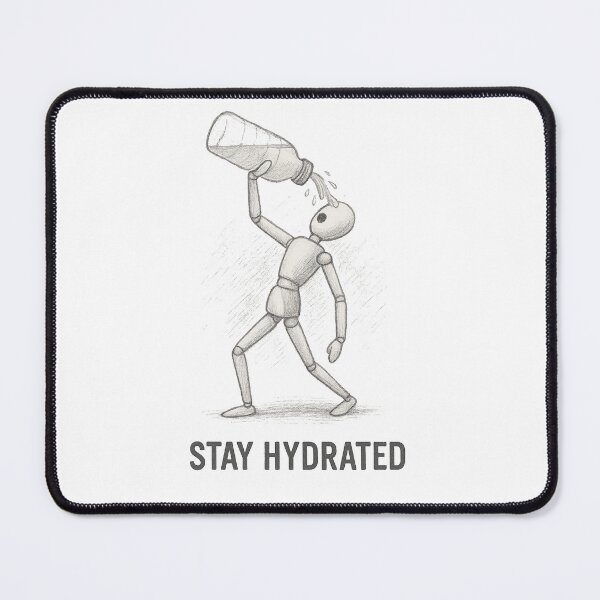 Item preview, Mr. Stickman – Stay Hydrated Reminder Sketch designed and sold by Asbiell.