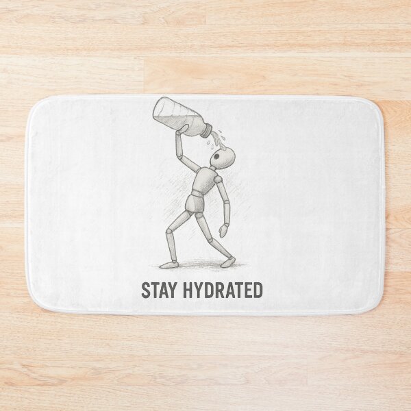 Item preview, Mr. Stickman – Stay Hydrated Reminder Sketch designed and sold by Asbiell.