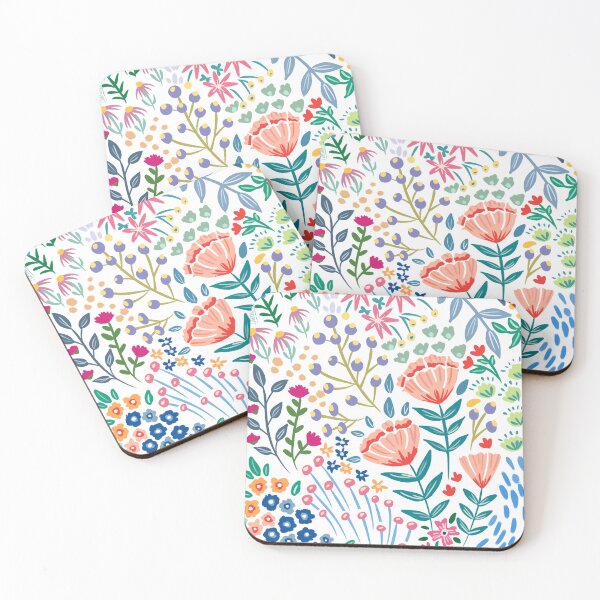 Item preview, Floral Medley Trendy Colorful Spring Summer Flower Pattern designed and sold by Natasha May Design.