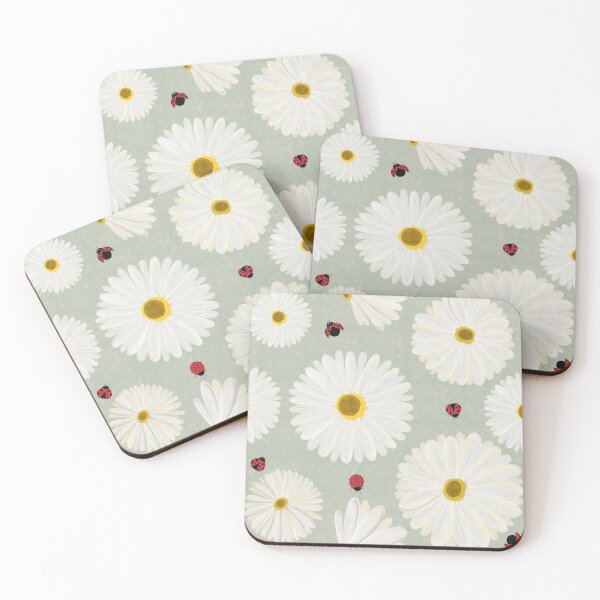 Item preview, Daisies and ladybugs. designed and sold by PrajaktaPathak.
