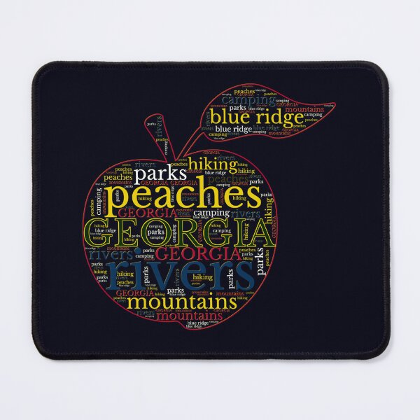 Item preview, Georgia State Features Peach Word Cloud designed and sold by CRHPOD20.