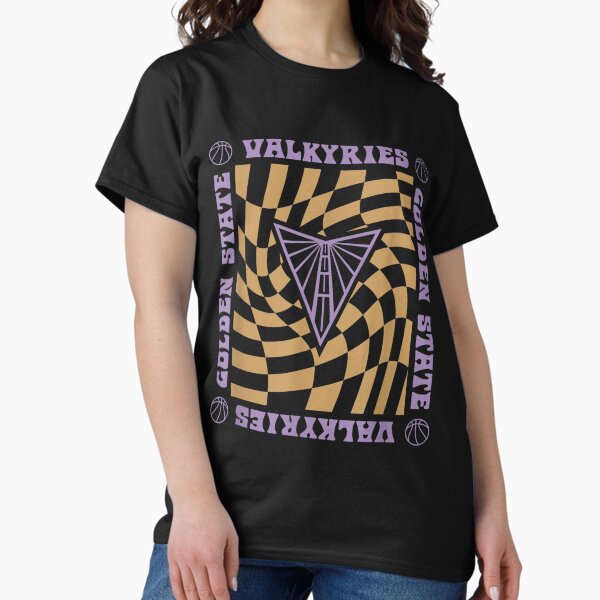 Artikel-Vorschau von WNBA Golden State Valkyries Retro Wellenförmiges Schachbrett, designt und verkauft von Jordan-Sweet.