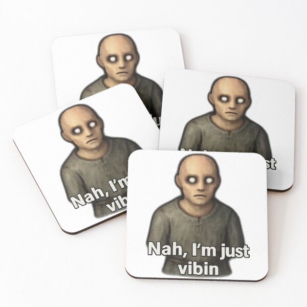 Item preview, Nah I’m Just Vibin - Cursed NPC Meme Shirt / Sticker designed and sold by GooberCore.