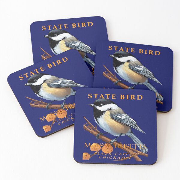 Item preview, Massachusetts Territory Bird The Black-Capped Chickadee v2 designed and sold by taiche.