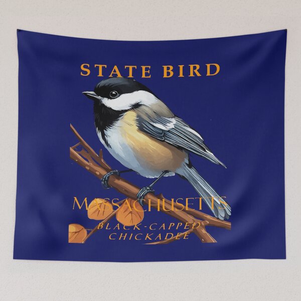 Item preview, Massachusetts Territory Bird The Black-Capped Chickadee v2 designed and sold by taiche.