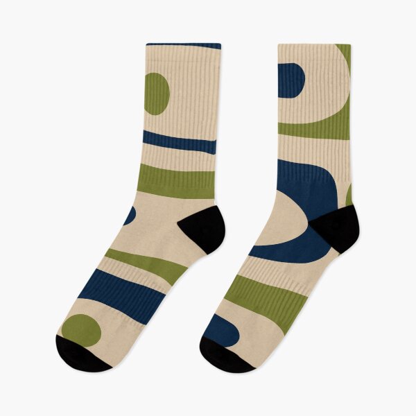Item preview, Mid Century Modern Minimalist Abstract Piquet Pattern in Mid Mod Beige Navy Blue Olive Green designed and sold by kierkegaard.